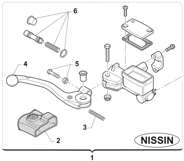 Handbremspumpe Nissin Modell 2001  , # 69073